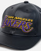 Mitchell & Ness Los Angeles Lakers Workmark Leather Deadstock Snapback Black