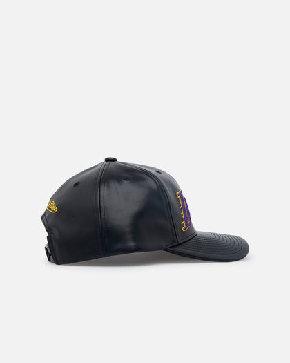 Mitchell & Ness Los Angeles Lakers Workmark Leather Deadstock Snapback Black