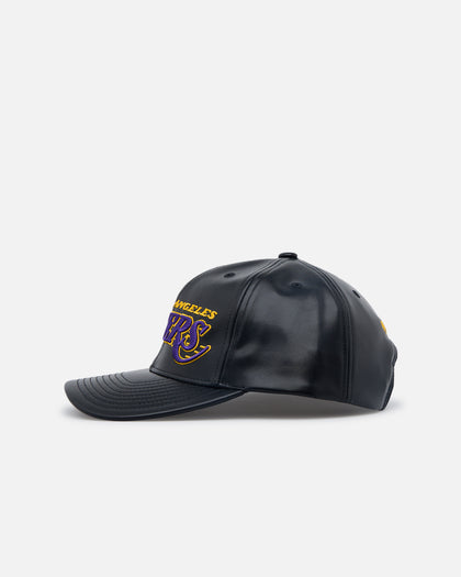 Mitchell & Ness Los Angeles Lakers Workmark Leather Deadstock Snapback Black