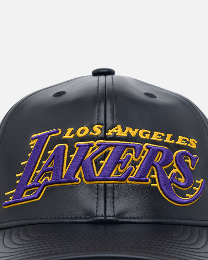 Mitchell & Ness Los Angeles Lakers Workmark Leather Deadstock Snapback Black