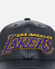 Mitchell & Ness Los Angeles Lakers Workmark Leather Deadstock Snapback Black