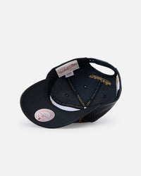 Mitchell & Ness Los Angeles Lakers Workmark Leather Deadstock Snapback Black