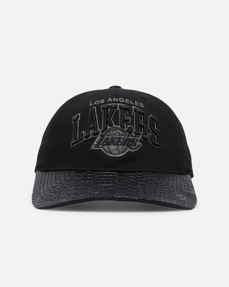 Mitchell & Ness Los Angeles Lakers Leather Elegance Snapback Black