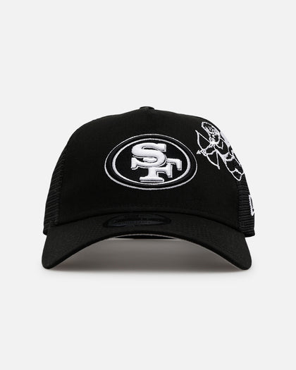 New Era San Francisco 49ers 'Cherub Trucker' 9FORTY A-Frame Trucker Snapback Black/White