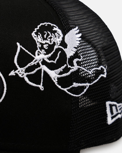 New Era San Francisco 49ers 'Cherub Trucker' 9FORTY A-Frame Trucker Snapback Black/White