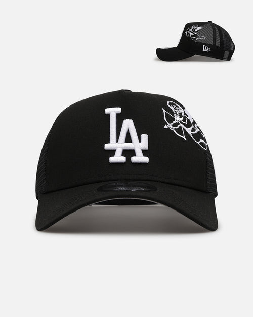 New Era Los Angeles Dodgers 'Cherub Trucker' 9FORTY A-Frame Trucker Snapback Black/White