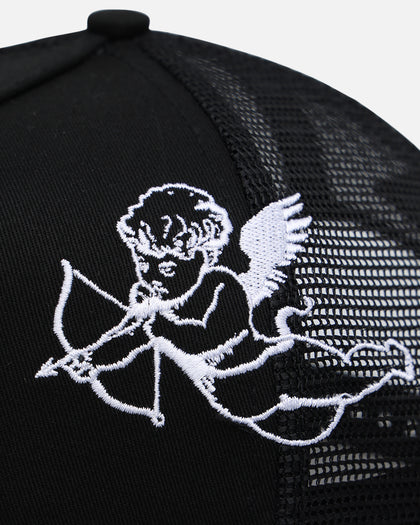 New Era New York Yankees 'Cherub Trucker' 9FORTY A-Frame Trucker Snapback Black/White