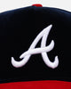 New Era Atlanta Braves 'Velvet Official Team Color' 9FORTY A-Frame Snapback Navy/Red