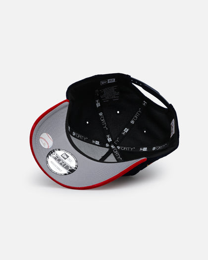 New Era Atlanta Braves 'Velvet Official Team Color' 9FORTY A-Frame Snapback Navy/Red