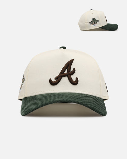 New Era Atlanta Braves 'Chrome White Green' Corduroy Visor 9FORTY A-Frame Snapback Chrome