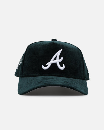 New Era Atlanta Braves 'Plush Chenille' 9FORTY A-Frame Snapback Dark Green
