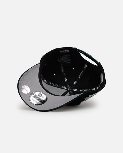 New Era Texas Rangers 'Plush Chenille' 9FORTY A-Frame Snapback Dark Green