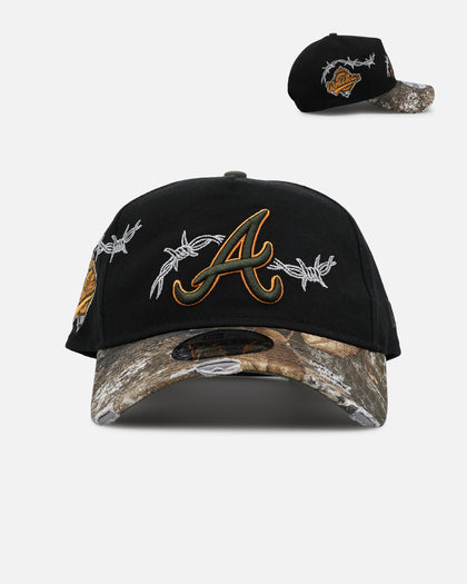 New Era Atlanta Braves 'Realtree Grit 2.0' 9FORTY A-Frame Snapback Black/Green/Orange