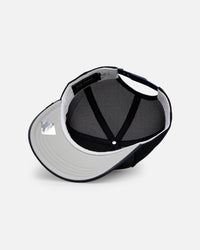 Goorin Bros The Lone Wolf Leather Trucker Snapback Navy