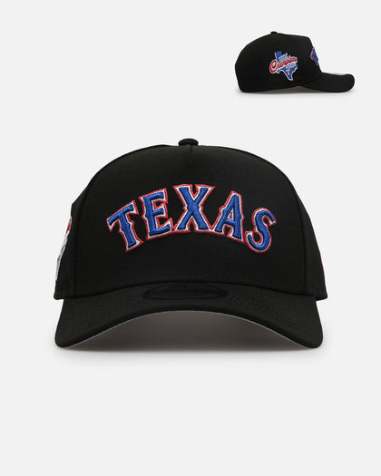 New Era Texas Rangers 'Metallic Wordmark' 9FORTY A-Frame Snapback Black
