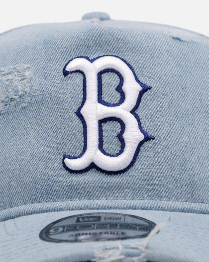 New Era Boston Red Sox 'Distressed Denim' 9FORTY A-Frame Snapback Light Wash Denim