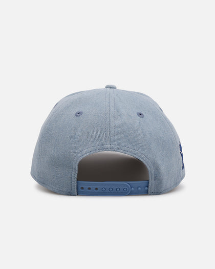 New Era Texas Rangers 'Distressed Denim' 9FORTY A-Frame Snapback Light Wash Denim
