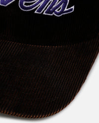 New Era Baltimore Ravens 'Washed Black NFL Golfer' Corduroy Golfer Snapback Washed Black