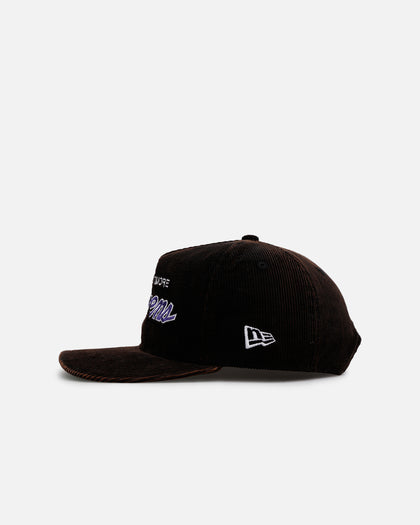 New Era Baltimore Ravens 'Washed Black NFL Golfer' Corduroy Golfer Snapback Washed Black