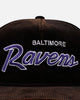New Era Baltimore Ravens 'Washed Black NFL Golfer' Corduroy Golfer Snapback Washed Black