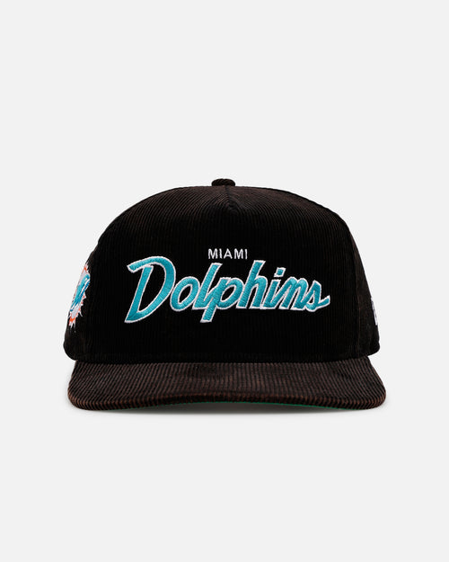 New Era Miami Dolphins 'Washed Black NFL Golfer' Corduroy Golfer Snapback Washed Black