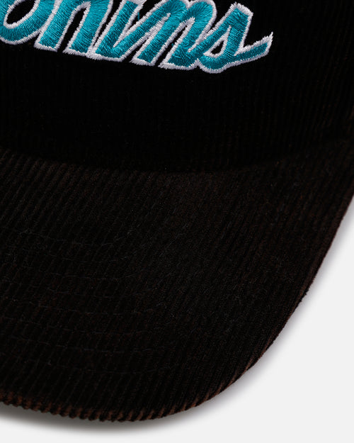 New Era Miami Dolphins 'Washed Black NFL Golfer' Corduroy Golfer Snapback Washed Black