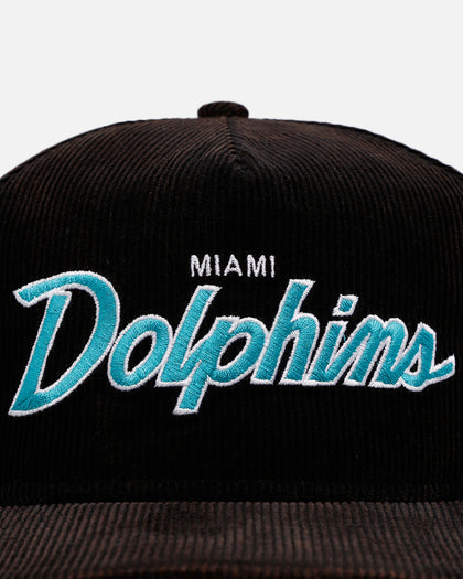 New Era Miami Dolphins 'Washed Black NFL Golfer' Corduroy Golfer Snapback Washed Black