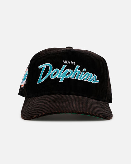 New Era Miami Dolphins 'Washed Black NFL Golfer' Corduroy Golfer Snapback Washed Black