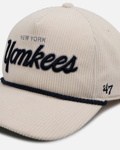 47 Brand New York Yankees 'Natural Script' Premium Hitch Corduroy Snapback Natural