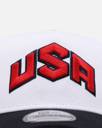 New Era Team USA 'USA Basketball' 9FORTY A-Frame Snapback White/Navy