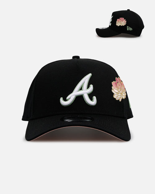 New Era Atlanta Braves 'Satin Flower' 9FORTY A-Frame Snapback Black/Pink