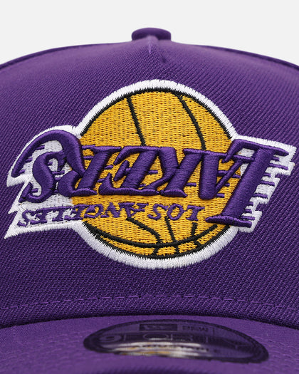 New Era Los Angeles Lakers 'Upside Down NBA' 9FORTY A-Frame Snapback Purple