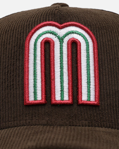 New Era Mexico National Baseball Team 'Mexico Variety Pack' 9FORTY A-Frame Corduroy Snapback Walnut