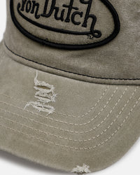 Von Dutch Washed Unstructured Trucker Snapback Washed Khaki