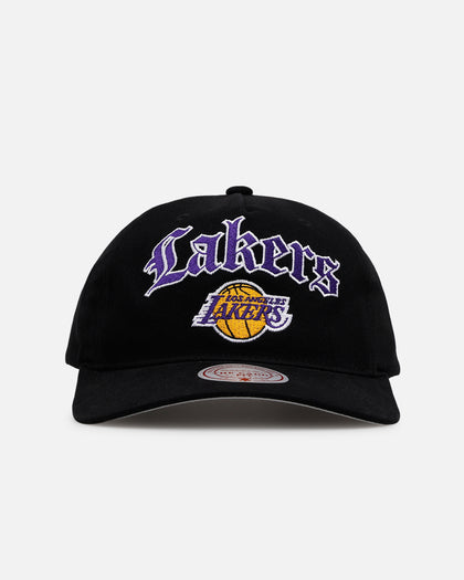 Mitchell & Ness Los Angeles Lakers 'Old English' Caddy Fit Snapback Black