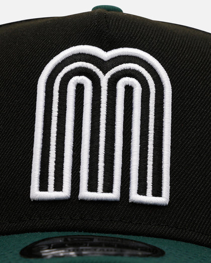 New Era Mexico National Baseball Team 'Black Dark Green' 9FORTY A-Frame Snapback Black/Dark Green