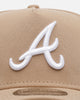 New Era Atlanta Braves 'Tan Pink' 9FORTY A-Frame Snapback Tan