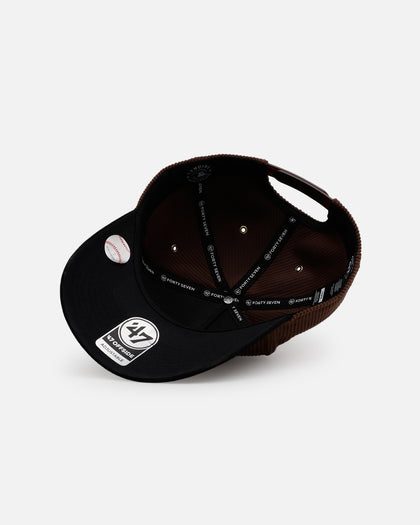 47 Brand Atlanta Braves 'Barren' Offside DT Corduroy Snapback Brown/Black