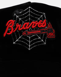 New Era Atlanta Braves 'Spider Web' 9FORTY A-Frame Snapback Black/Red