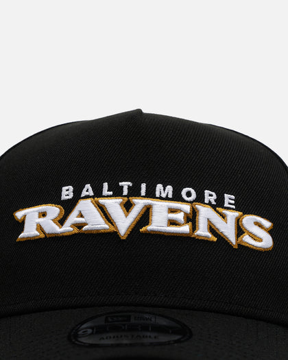 New Era Baltimore Ravens 'Throwback Bowl' 9FORTY A-Frame Snapback Black