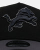 New Era Detroit Lions 'Stealth' 9FORTY A-Frame Snapback Black/Charcoal