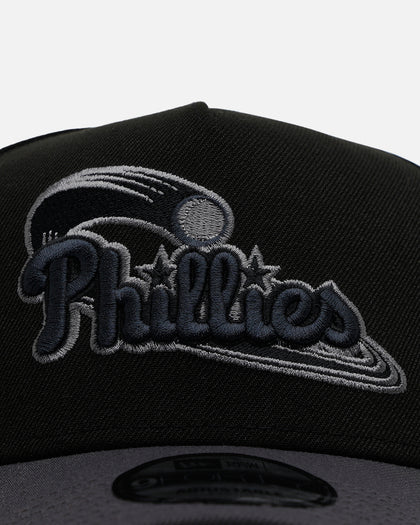 New Era Philadelphia Phillies 'Stealth' 9FORTY A-Frame Snapback Black/Charcoal