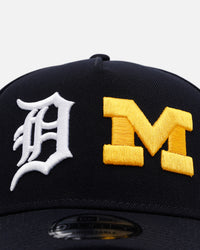 New Era Detroit Tigers 'MLB & NCAA Dual Logo' 9FORTY A-Frame Snapback Navy