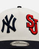 New Era New York Yankees 'MLB & NCAA Dual Logo' 9FORTY A-Frame Snapback Chrome
