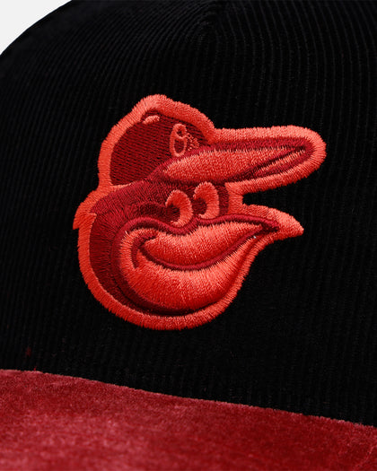 New Era Baltimore Orioles 'Velvet Cord Certified Lover' 9FORTY A-Frame Premium Corduroy Snapback Black