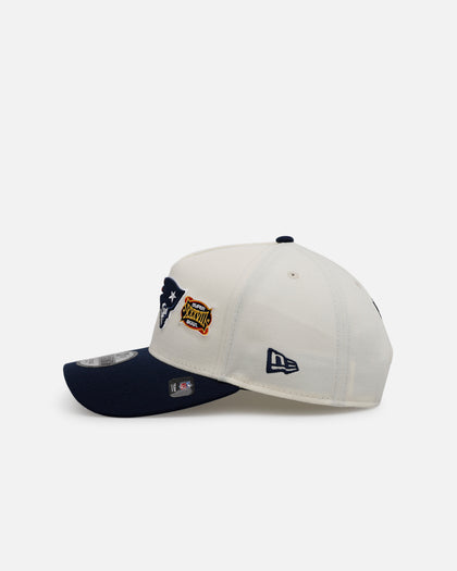 New Era New England Patriots 'Super Bowl Logos' 9FORTY A-Frame Snapback Chrome