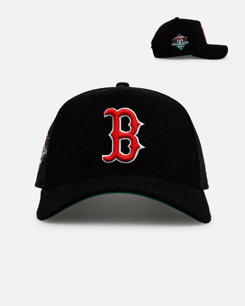 New Era Boston Red Sox 'Black Cord' 9FORTY A-Frame Corduroy Snapback Black