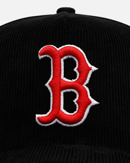 New Era Boston Red Sox 'Black Cord' 9FORTY A-Frame Corduroy Snapback Black