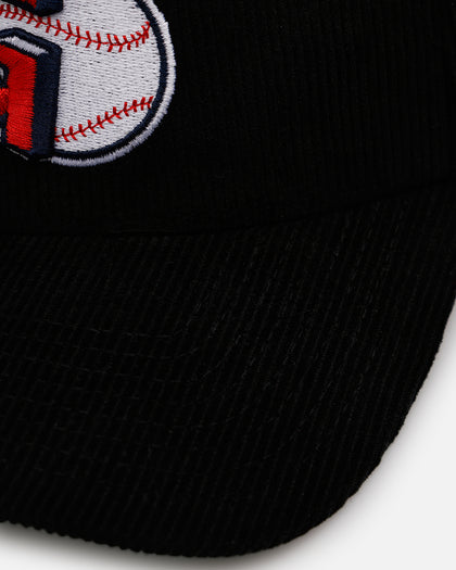 New Era Cleveland Guardians 'Black Cord' 9FORTY A-Frame Corduroy Snapback Black