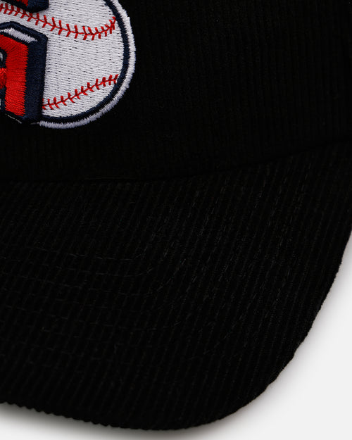 New Era Cleveland Guardians 'Black Cord' 9FORTY A-Frame Corduroy Snapback Black